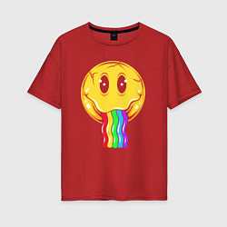 Женская футболка оверсайз Rainbow smile