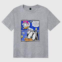 Футболка оверсайз женская Понка и Дональд, цвет: меланж