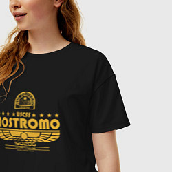 Футболка оверсайз женская USCSS The Nostromo желтый, цвет: черный — фото 2