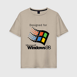 Женская футболка оверсайз Предназначен для windows 98