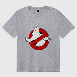 Футболка оверсайз женская Ghostbusters - logo, цвет: меланж