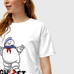 Футболка оверсайз женская Ghostbusters - stay puft, цвет: белый — фото 2