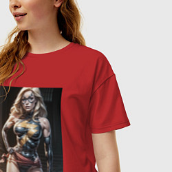 Футболка оверсайз женская Мисс Марвел в суперкостюме, цвет: красный — фото 2