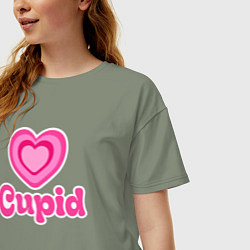 Футболка оверсайз женская Амур, цвет: авокадо — фото 2