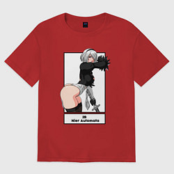 Футболка оверсайз женская 2B с катаной, цвет: красный