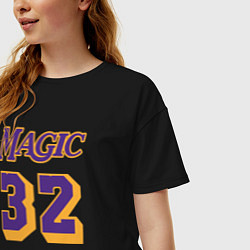 Футболка оверсайз женская Magic 32, цвет: черный — фото 2