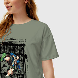 Футболка оверсайз женская Хейсуки Масимо из Дни сакамото, цвет: авокадо — фото 2