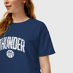 Футболка оверсайз женская Thunder, цвет: тёмно-синий — фото 2