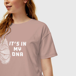 Футболка оверсайз женская Баскетбол в моей днк, цвет: пыльно-розовый — фото 2