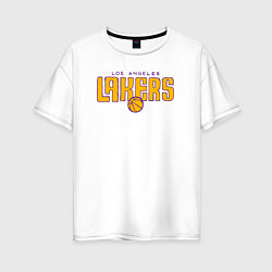 Женская футболка оверсайз Team Los Angeles Lakers