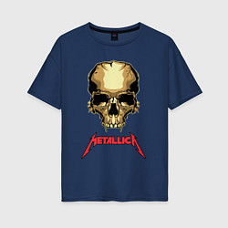Женская футболка оверсайз Metallica - skull with fangs