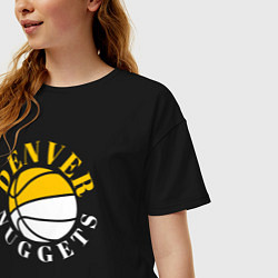 Футболка оверсайз женская Denver Nuggets sport, цвет: черный — фото 2