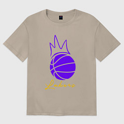 Футболка оверсайз женская Короли Лейкерс, цвет: миндальный