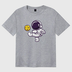 Футболка оверсайз женская Moon football, цвет: меланж