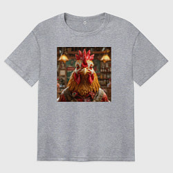 Женская футболка оверсайз Петух