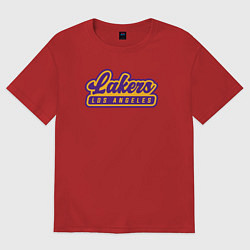 Футболка оверсайз женская Basketball LA Lakers, цвет: красный