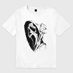 Футболка оверсайз женская Крик - Гоуст фейс, цвет: белый