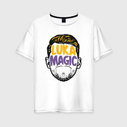 Футболка оверсайз женская Luka magic face, цвет: белый