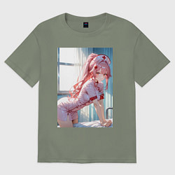 Футболка оверсайз женская Медсестричка позаботится о тебе, цвет: авокадо