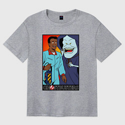 Футболка оверсайз женская Ghostbusters - Winston and the sandman, цвет: меланж