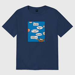 Женская футболка оверсайз Коты-олимпиадники