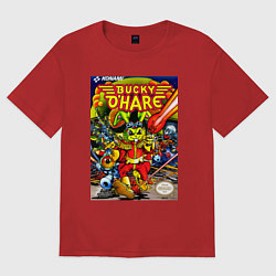 Футболка оверсайз женская Баки о хэр, цвет: красный