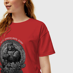 Футболка оверсайз женская Воин живёт вечно, цвет: красный — фото 2