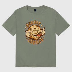 Футболка оверсайз женская Жирное печенько, цвет: авокадо