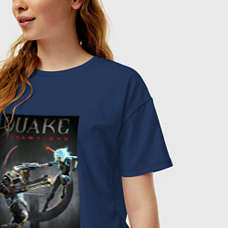 Футболка оверсайз женская Quake champions - NYX and Sorlag, цвет: тёмно-синий — фото 2