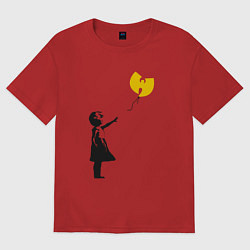 Футболка оверсайз женская Wu-Tang Banksy, цвет: красный