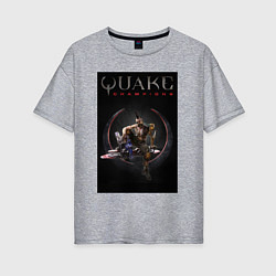 Женская футболка оверсайз Quake champions Anarki