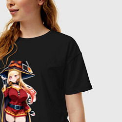 Футболка оверсайз женская Марин Китагава косплей Мегумин, цвет: черный — фото 2