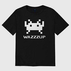 Футболка оверсайз женская Space invader wazzzup, цвет: черный