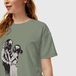 Футболка оверсайз женская Подводная любовь, цвет: авокадо — фото 2