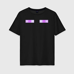 Футболка оверсайз женская Enderman Minecraft, цвет: черный