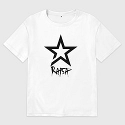 Футболка оверсайз женская Raisa - star, цвет: белый