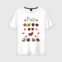 Женская футболка оверсайз Stardew Valley fall