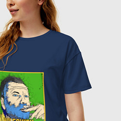 Футболка оверсайз женская Volfovich ART, цвет: тёмно-синий — фото 2