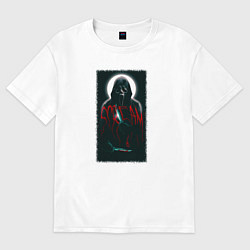 Женская футболка оверсайз Крик гостфейс с луной