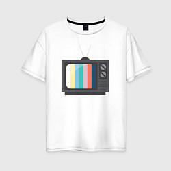 Женская футболка оверсайз Old television