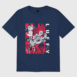 Женская футболка оверсайз Ванпис Монки Луффи