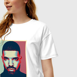 Футболка оверсайз женская Drake, цвет: белый — фото 2