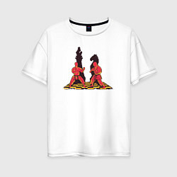 Футболка оверсайз женская Karate chess, цвет: белый