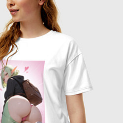 Футболка оверсайз женская ElfOlive, цвет: белый — фото 2