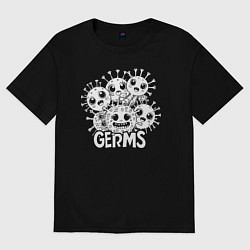 Женская футболка оверсайз Вирусные монстры