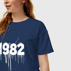 Футболка оверсайз женская Капающий 1982, цвет: тёмно-синий — фото 2