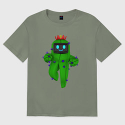 Женская футболка оверсайз Tанцующий кактус из игры