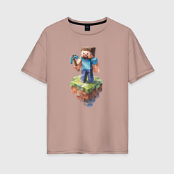 Футболка оверсайз женская Steve, цвет: пыльно-розовый