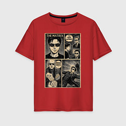 Женская футболка оверсайз The matrix