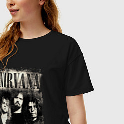 Футболка оверсайз женская Nirvana foto, цвет: черный — фото 2